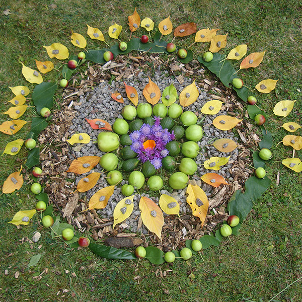 Nature Mandala created at the Ammerdown Centre